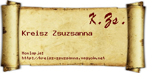 Kreisz Zsuzsanna névjegykártya