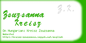 zsuzsanna kreisz business card